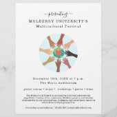 多文化フェスティバル国際的ナイトフライヤー チラシ (正面)