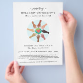 多文化フェスティバル国際的ナイトフライヤー チラシ (手)