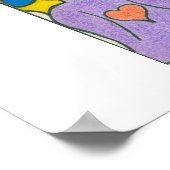 多文化ポスターワンワールド、ワンファミリー、ハート ポスター (角)