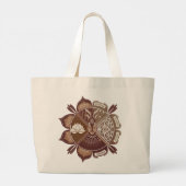 多文化共生 – 文化融合トートバッグ ラージトートバッグ (裏面)