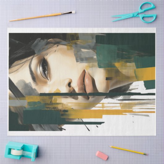 多文化性美しいシリーズのデコペ#4 薄葉紙 (クラフト)