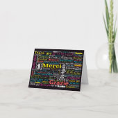 多文化感謝カードまたは白紙のカード サンキューカード (正面)