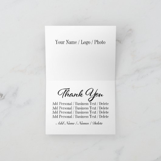 多文化感謝カードまたは白紙カード サンキューカード (内部)