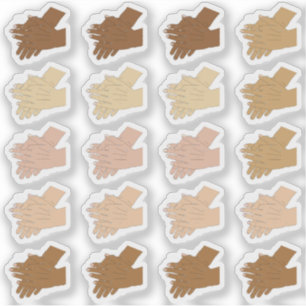 多文化手洗い シール