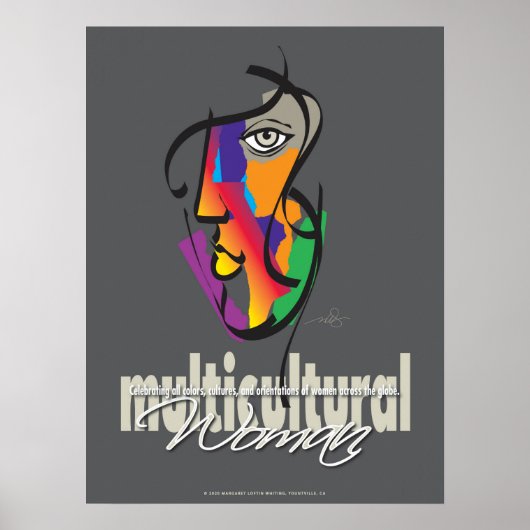 多文化的な女性 ポスター (正面)