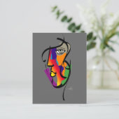 多文化的な女性 ポストカード (スタンド正面)