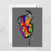 多文化的な女性 ポストカード (正面/裏面)