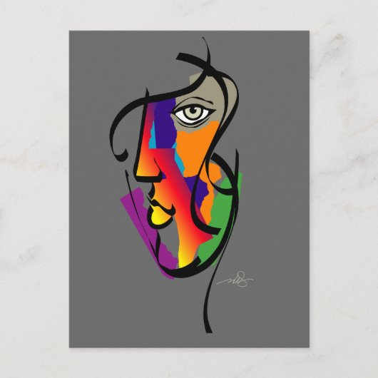 多文化的な女性 ポストカード (正面)