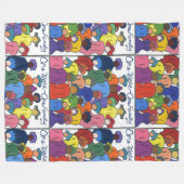 多文化、異人種間、多様性ブランケット フリースブランケット (正面(横))