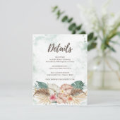 多日地 |トロピカルアイランドビーチ結婚式詳細 エンクロージャーカード (スタンド正面)