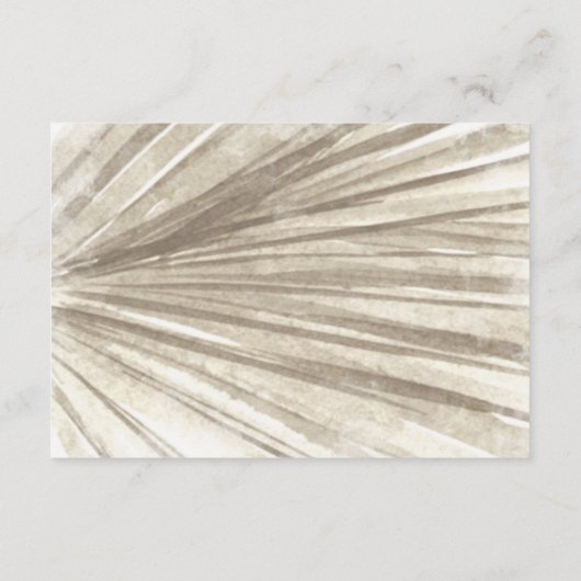 多日地 |トロピカルフローラ&パームウェディングレセプション エンクロージャーカード (裏面)