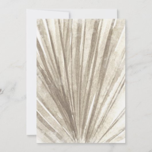 多日地 |熱帯ハイビスカスパームズカップルシャワー 招待状 (裏面)