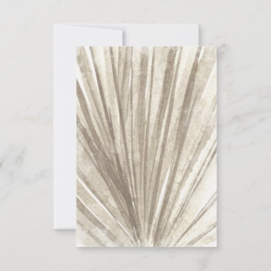 多日地 |熱帯ビーチの目的地の結婚式 出欠カード (裏面)