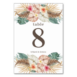 多日地 |熱帯島ハイビスカスパームフローラ テーブルナンバー