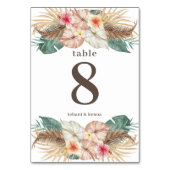 多日地 |熱帯島ハイビスカスパームフローラ テーブルナンバー (裏面)