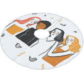 多様な女の子と様々な国籍が一緒に。 ブラッシュドポリエステルツリースカート (アングル)