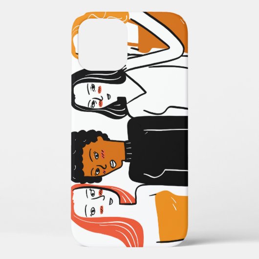 多様な女の子と様々な国籍が一緒に。 Case-Mate iPhoneケース (裏面)