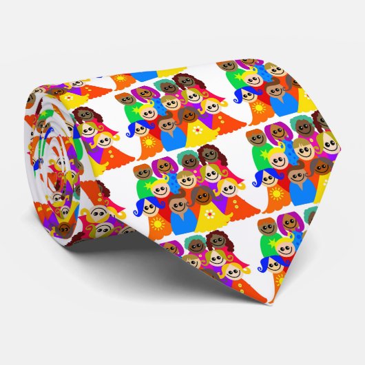 多様な子供 ネクタイ (ロール)