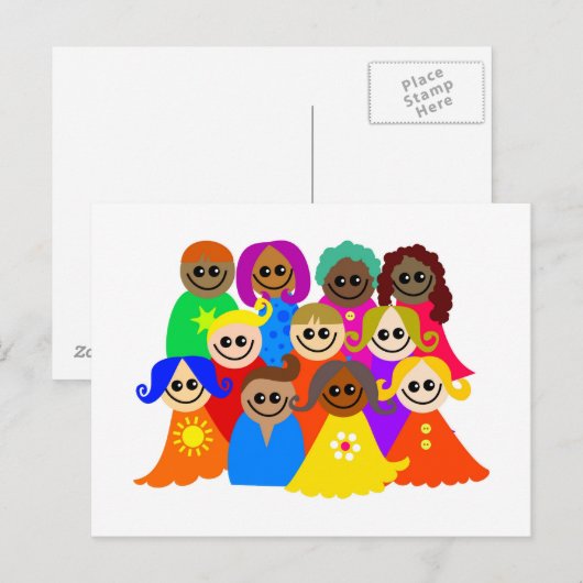 多様な子供 ポストカード (正面/裏面)