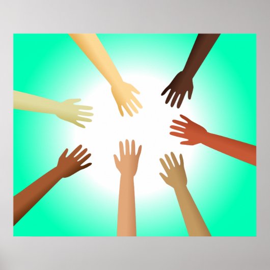 多様な手 ポスター (正面)