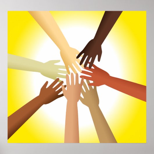 多様な手 ポスター (正面)