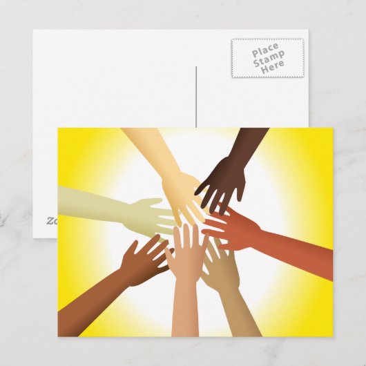 多様な手 ポストカード (正面/裏面)