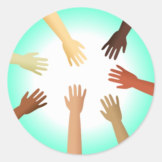 多様な手 ラウンドシール (正面)