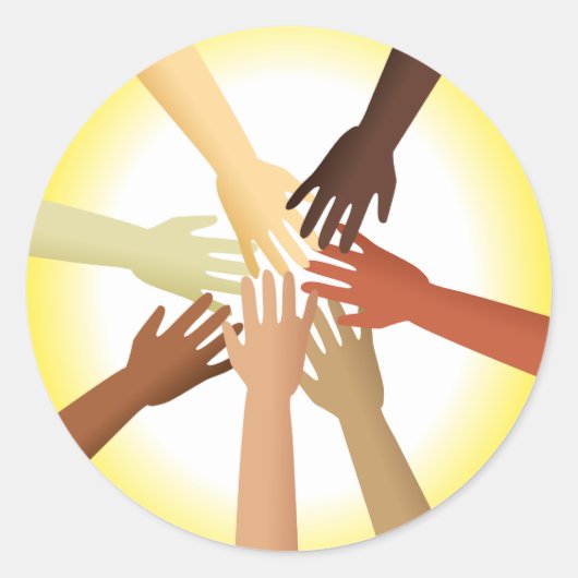 多様な手 ラウンドシール (正面)