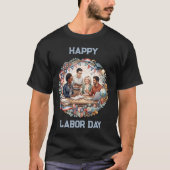 多様な教育者 愛国的な労働者の日 チームアート Tシャツ (正面)