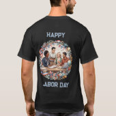 多様な教育者 愛国的な労働者の日 チームアート Tシャツ (裏面)