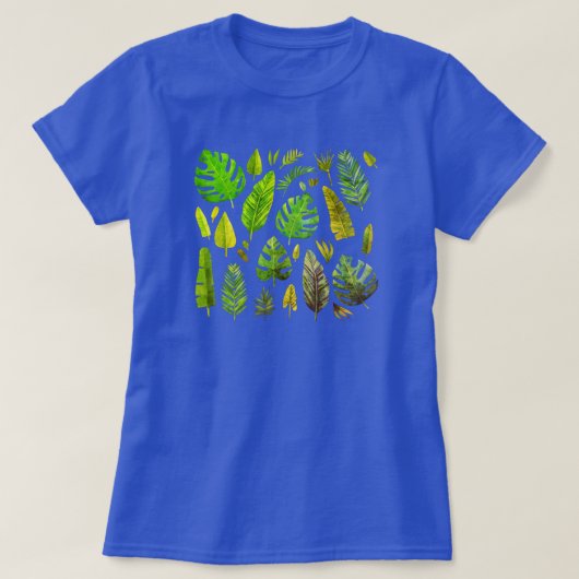 多様な熱帯葉 Tシャツ (デザイン正面)