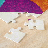 多様な色、ヴィンテージパターンのコレクション。 ジグソーパズル (側面)