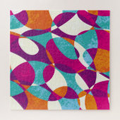 多様な色、ヴィンテージパターンのコレクション。 ジグソーパズル (横)