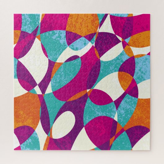 多様な色、ヴィンテージパターンのコレクション。 ジグソーパズル (縦)