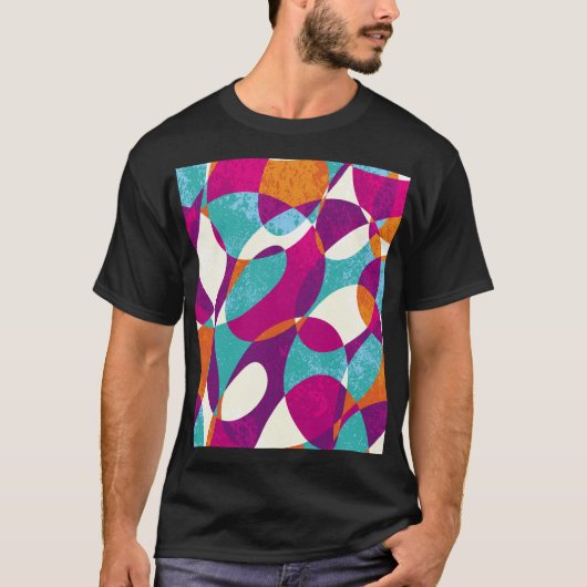 多様な色、ヴィンテージパターンのコレクション。 Tシャツ (正面)