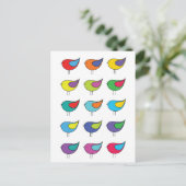 多様な鳥はがき ポストカード (スタンド正面)