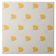 多様ストライプのな花デザイン陶磁器タイル