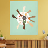 多様性とコミュニティのポスターを通じた団結 キャンバスプリント (インサイチュ (リビング))