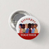 多様性と文化数々のの強い競走 缶バッジ (正面&裏面)