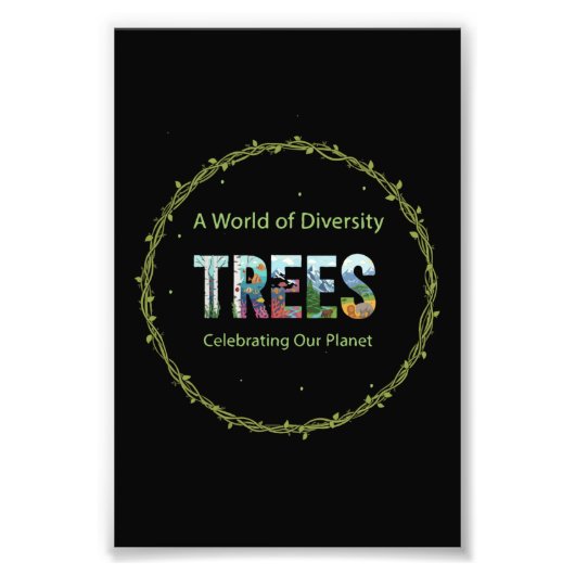 多様性の世界 TREES | 私たちの惑星を祝おう  フォトプリント            (正面)