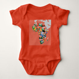 多様性の中の統一：アフリカの国旗コレクション ベビーボディスーツ