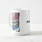 多様性の中の統一 米国大統領選挙投票 コーヒーマグカップ (正面左)