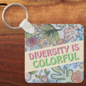 多様性の問題 キーホルダー (正面)
