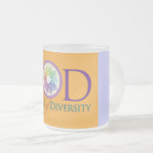 多様性の曇らされたガラスのマグの人々 フロストグラスマグカップ (正面右)