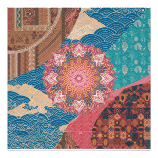 多様性の調和：文化融合のパズル フォトプリント           