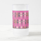 多様性の「ペーパー人形」色のマグ フロストグラスビールジョッキ (中央)