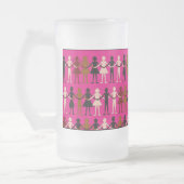 多様性の「ペーパー人形」色のマグ フロストグラスビールジョッキ (左)