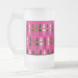 多様性の「ペーパー人形」色のマグ フロストグラスビールジョッキ