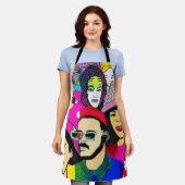 多様性はおもしろい エプロン (着用した状態)