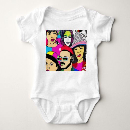 多様性はおもしろい ベビーボディスーツ (正面)